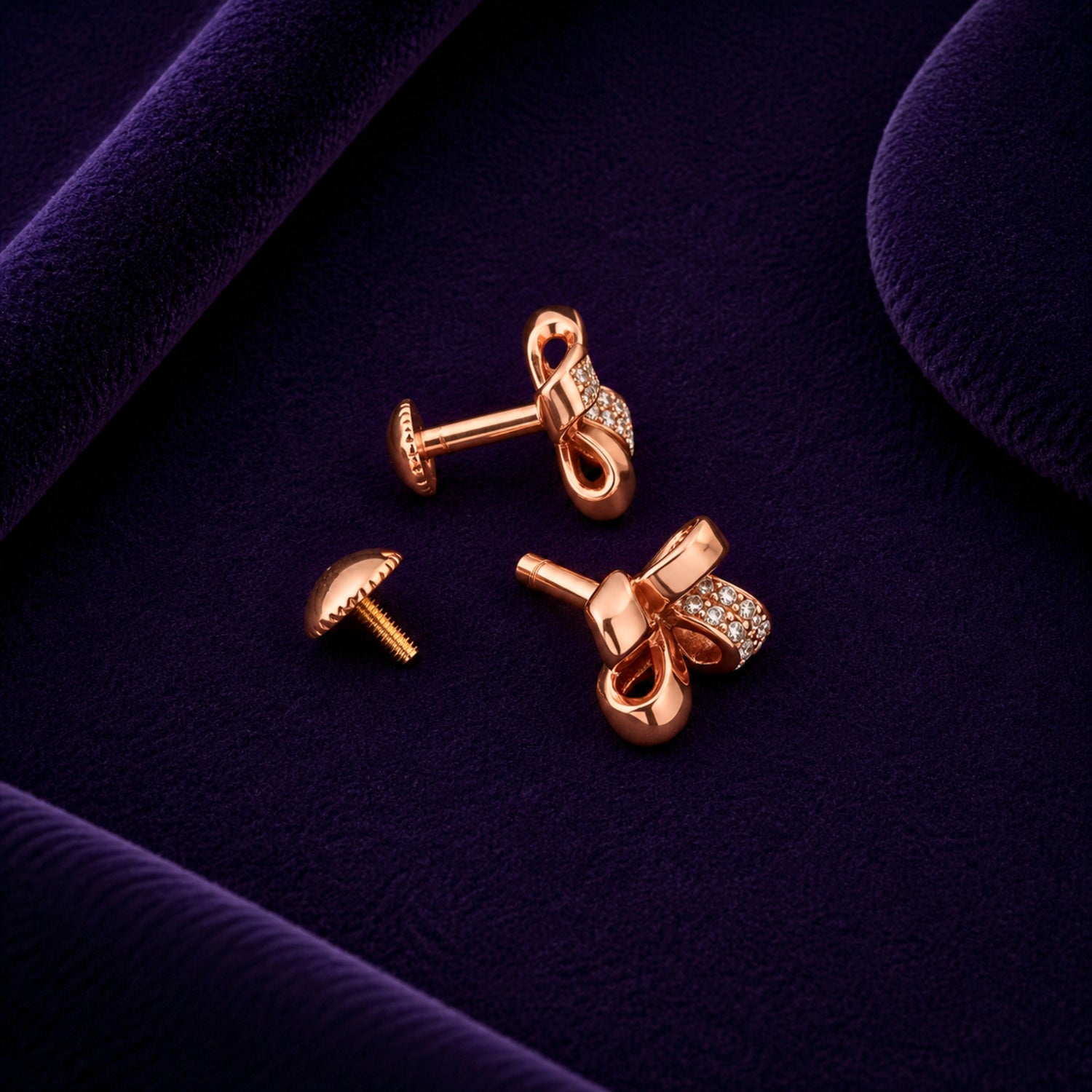 The Ribbon Twist Blossom 925 Silver Studs
