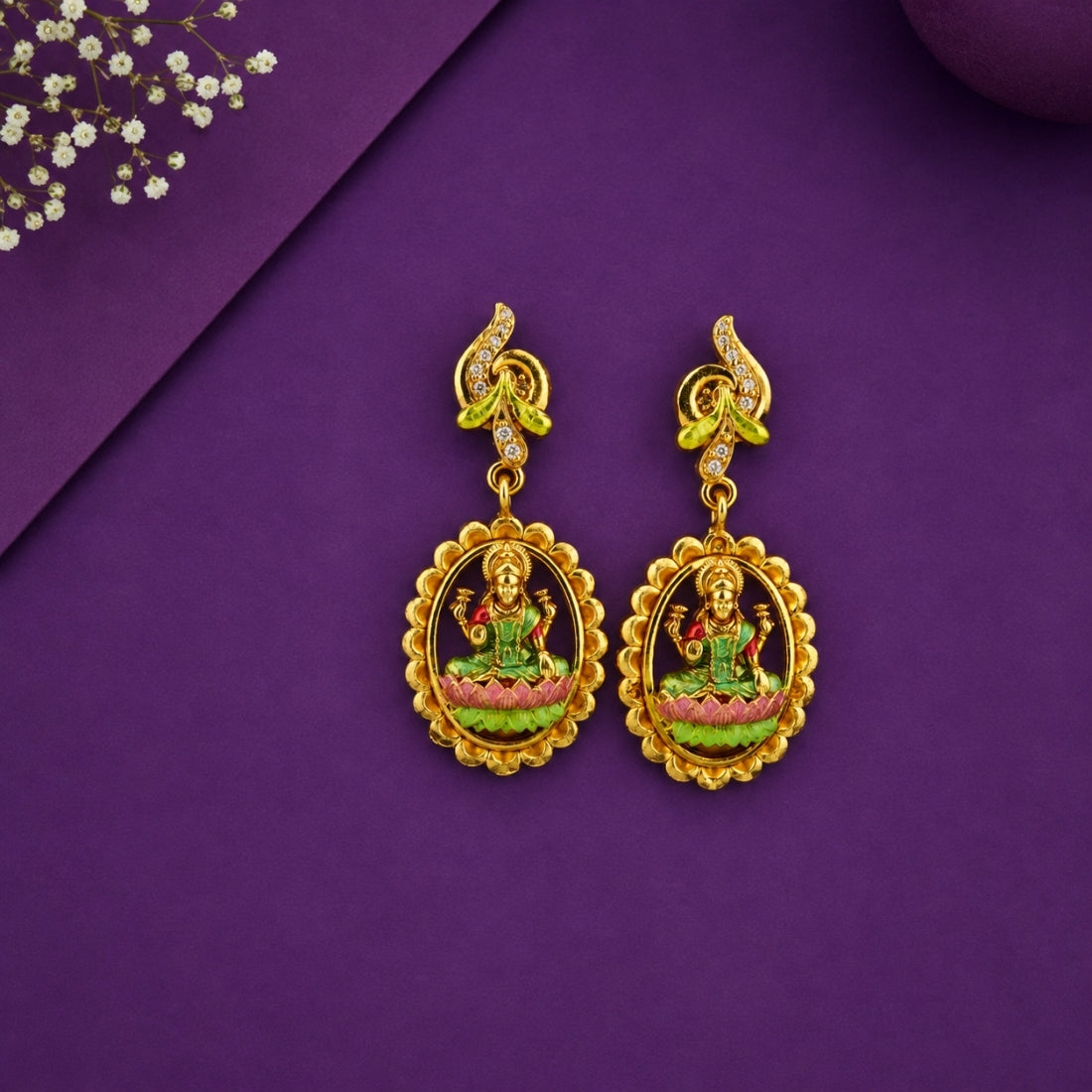 The Padmalakshmi Scalloped Medallion Drops (Gold-Plated 925 Sterling Silver)