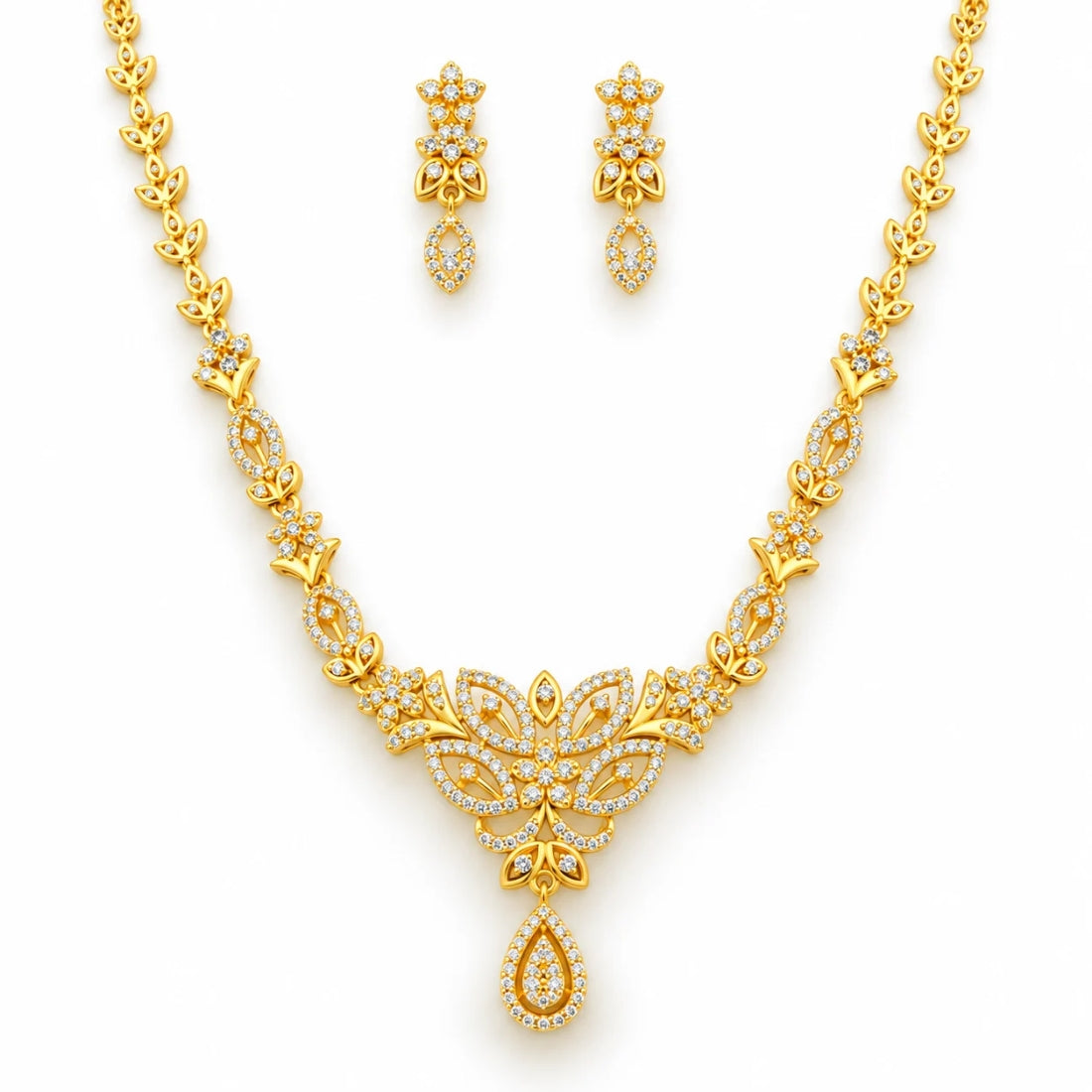 Whispering Vines & Blossom Necklace Set