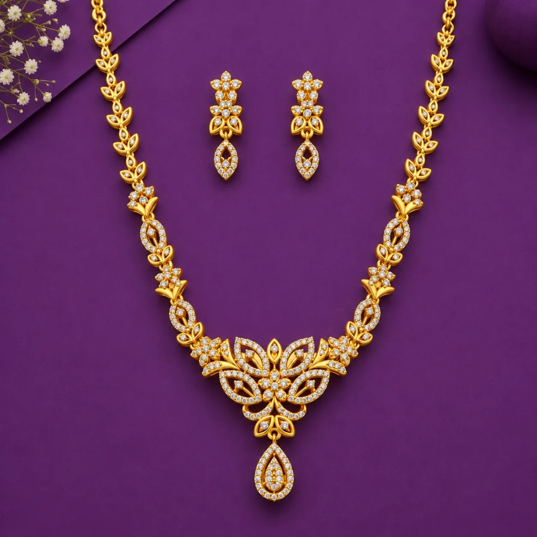 Whispering Vines & Blossom Necklace Set