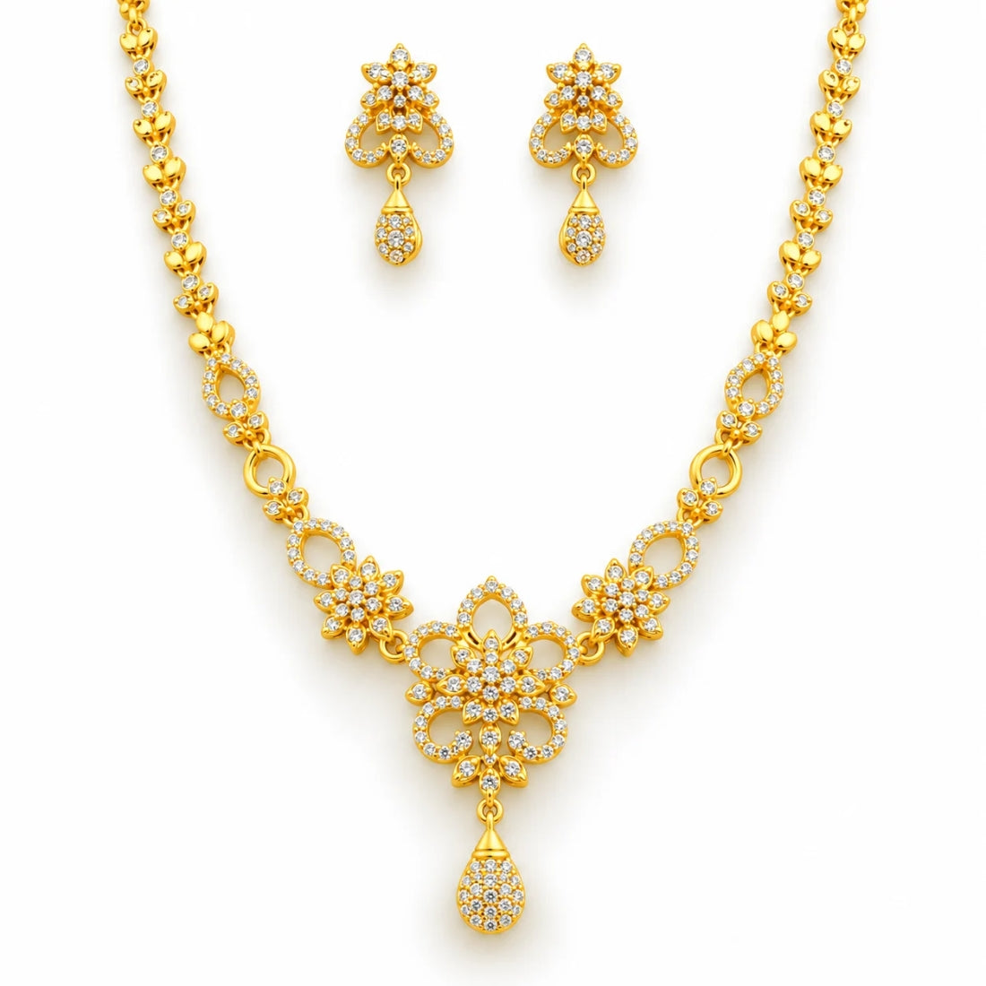The Meadow Garland & Filigree 925 Silver Necklace Set
