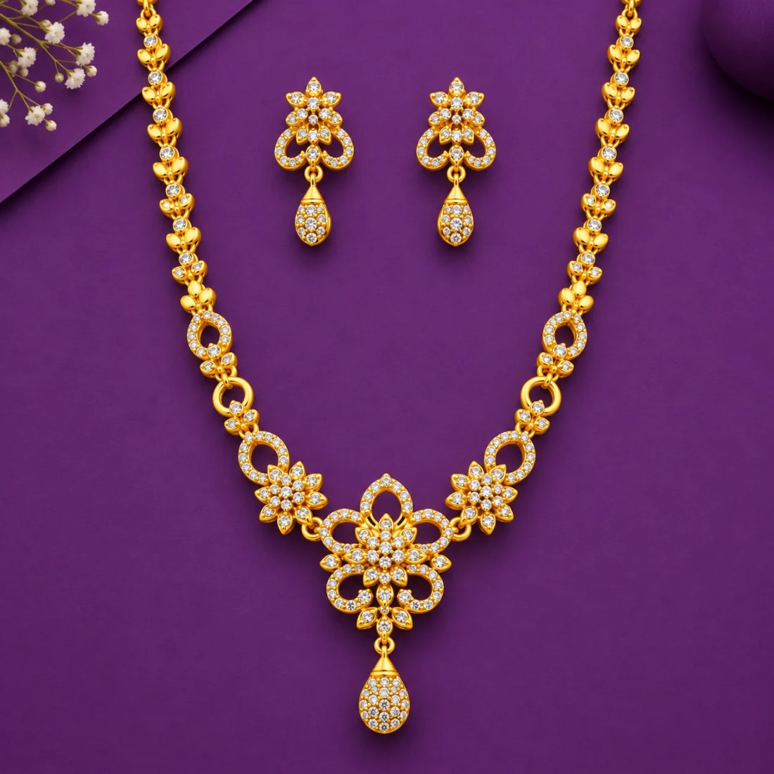 The Meadow Garland & Filigree 925 Silver Necklace Set