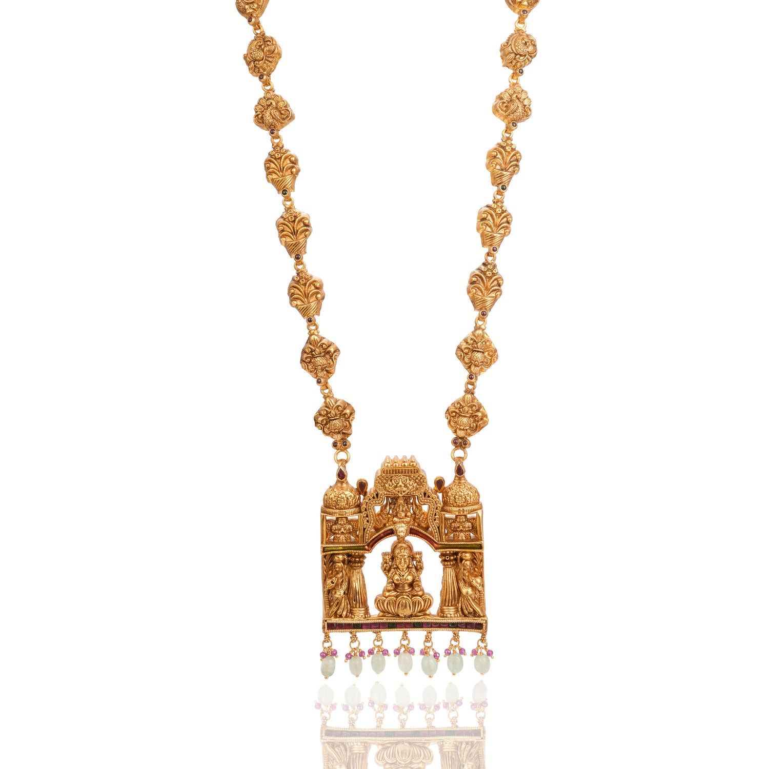 Gopuram Aura Gold Silver Haram Radiant Gold Finish – 75-00276