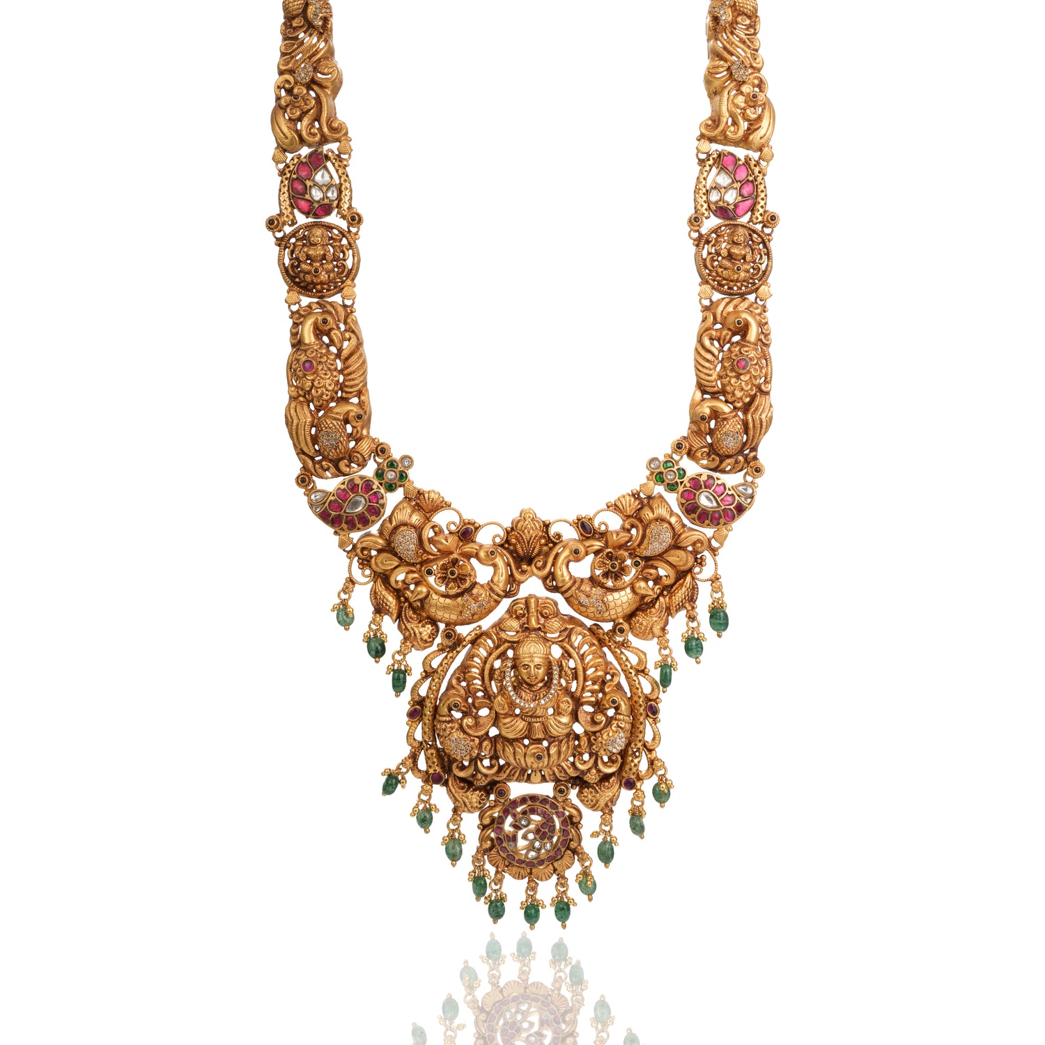 Grand Emerald Gold Silver Haram Radiant Gold Finish – 75-00129