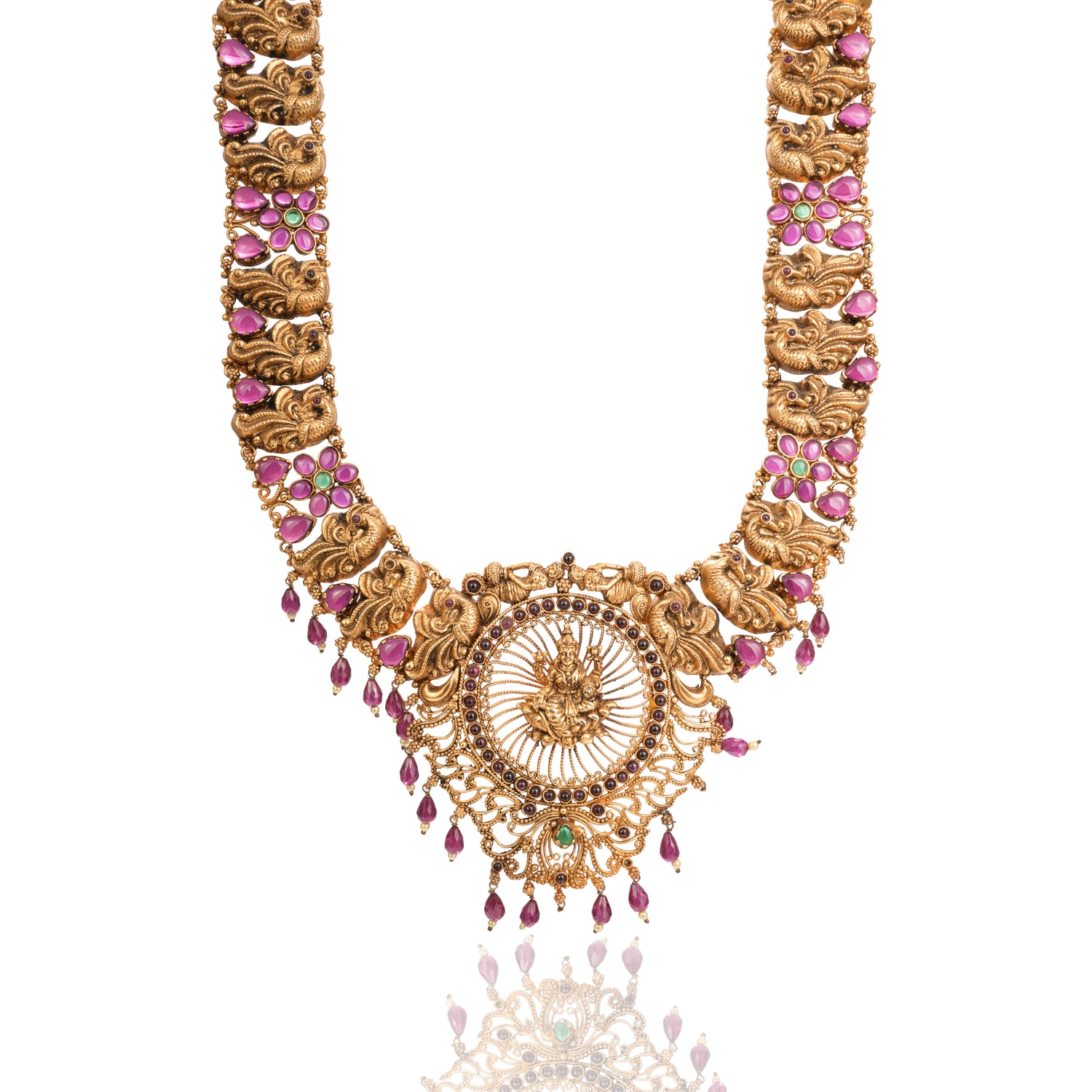 Raktima Dual Form Fusion Silver Haram Radiant Gold Finish – 75-00083