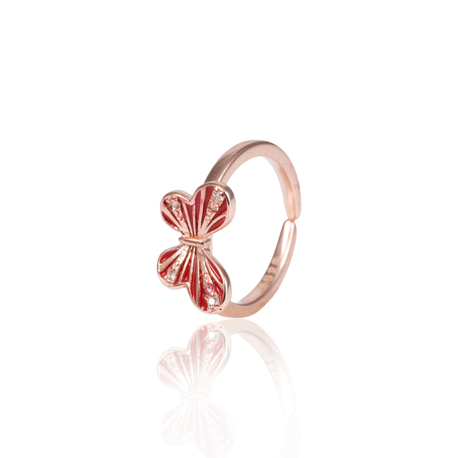 Scarlet Monarch Rose Gold Adjustable Toe Ring – 1010-00076