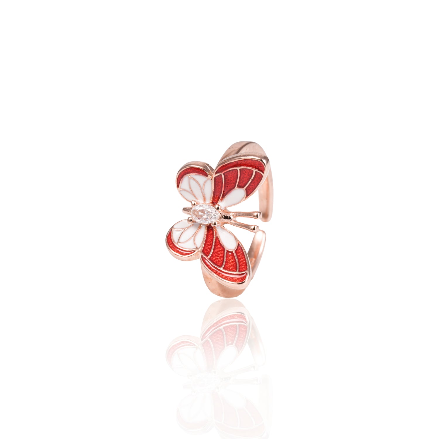 Crimson Monarch Rose Gold Adjustable Toe Ring – 1010-00018