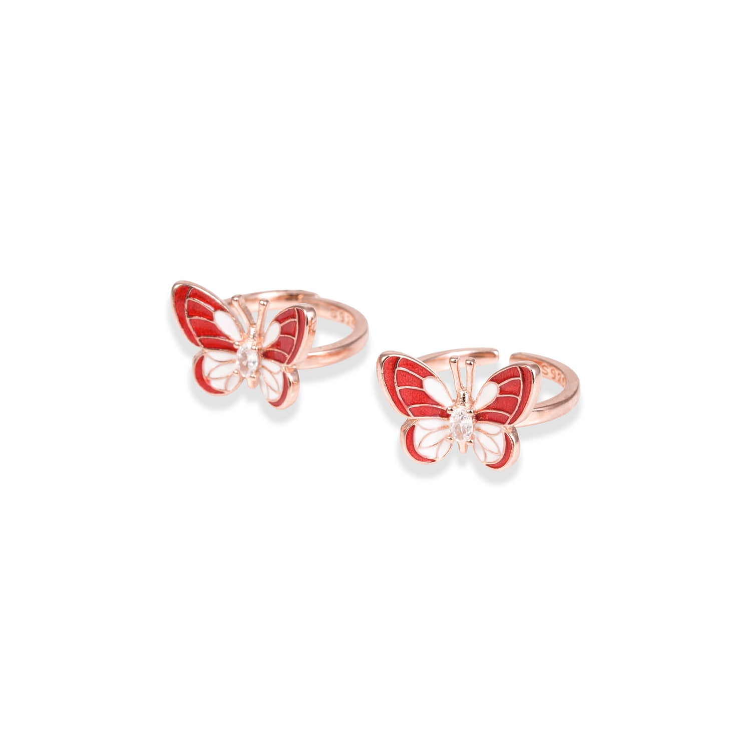 Crimson Monarch Rose Gold Adjustable Toe Ring – 1010-00018