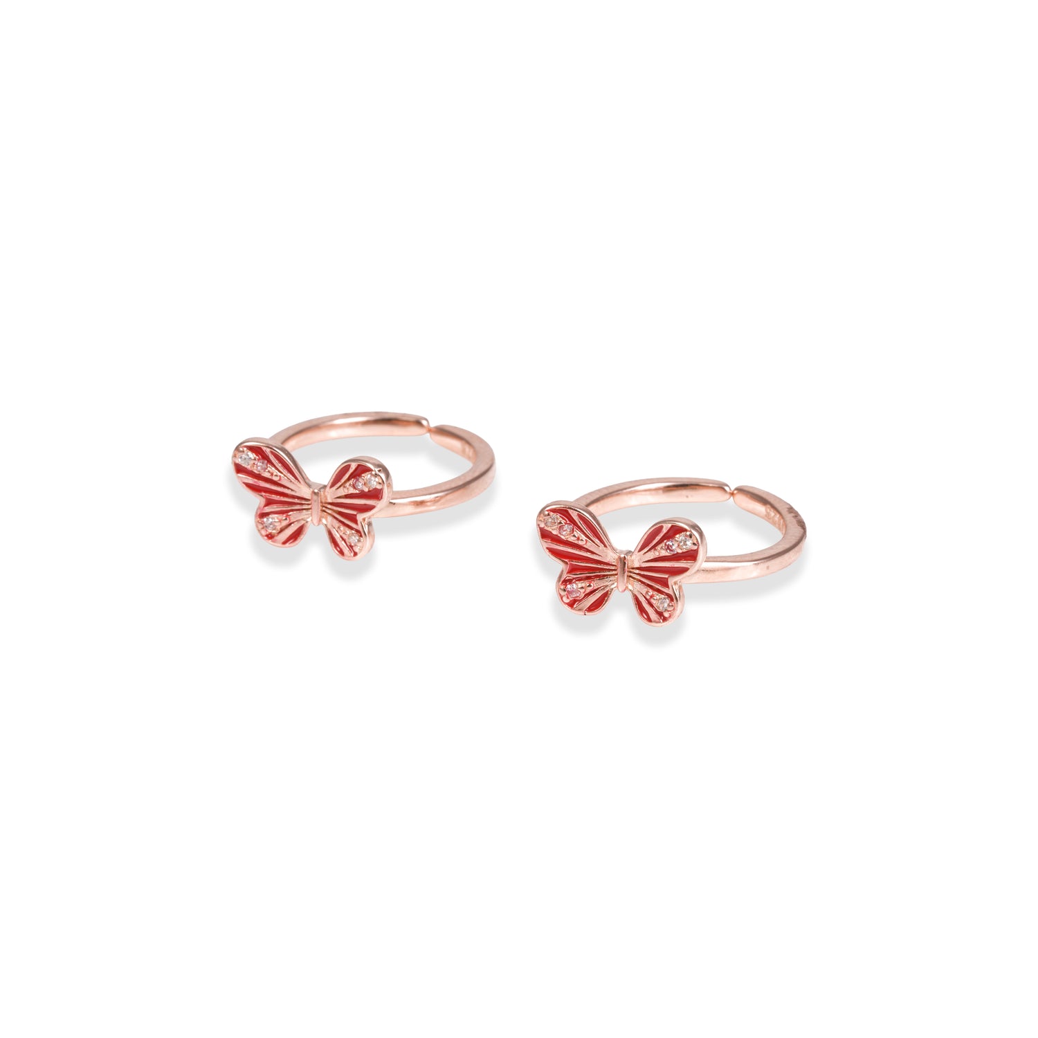 Scarlet Monarch Rose Gold Adjustable Toe Ring – 1010-00076