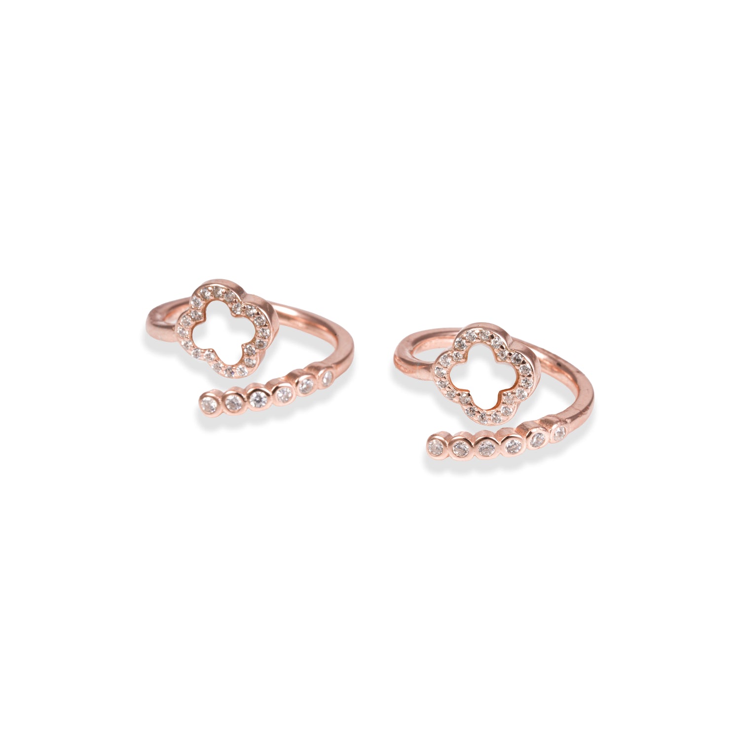 Celestial Heart Rose Gold Adjustable Open Toe Ring – 1010-00032
