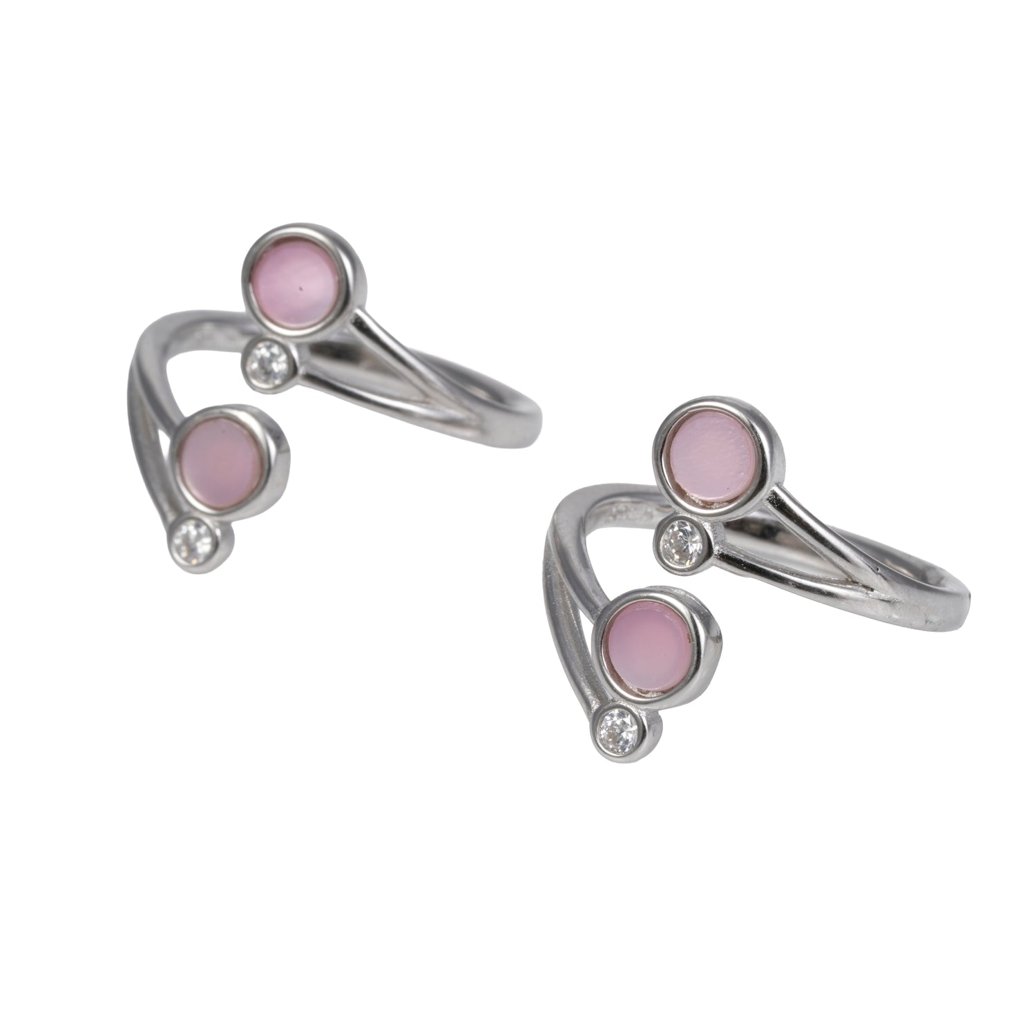 Silvera floral radiance silver toe ring platinum radiance – 1010-00007
