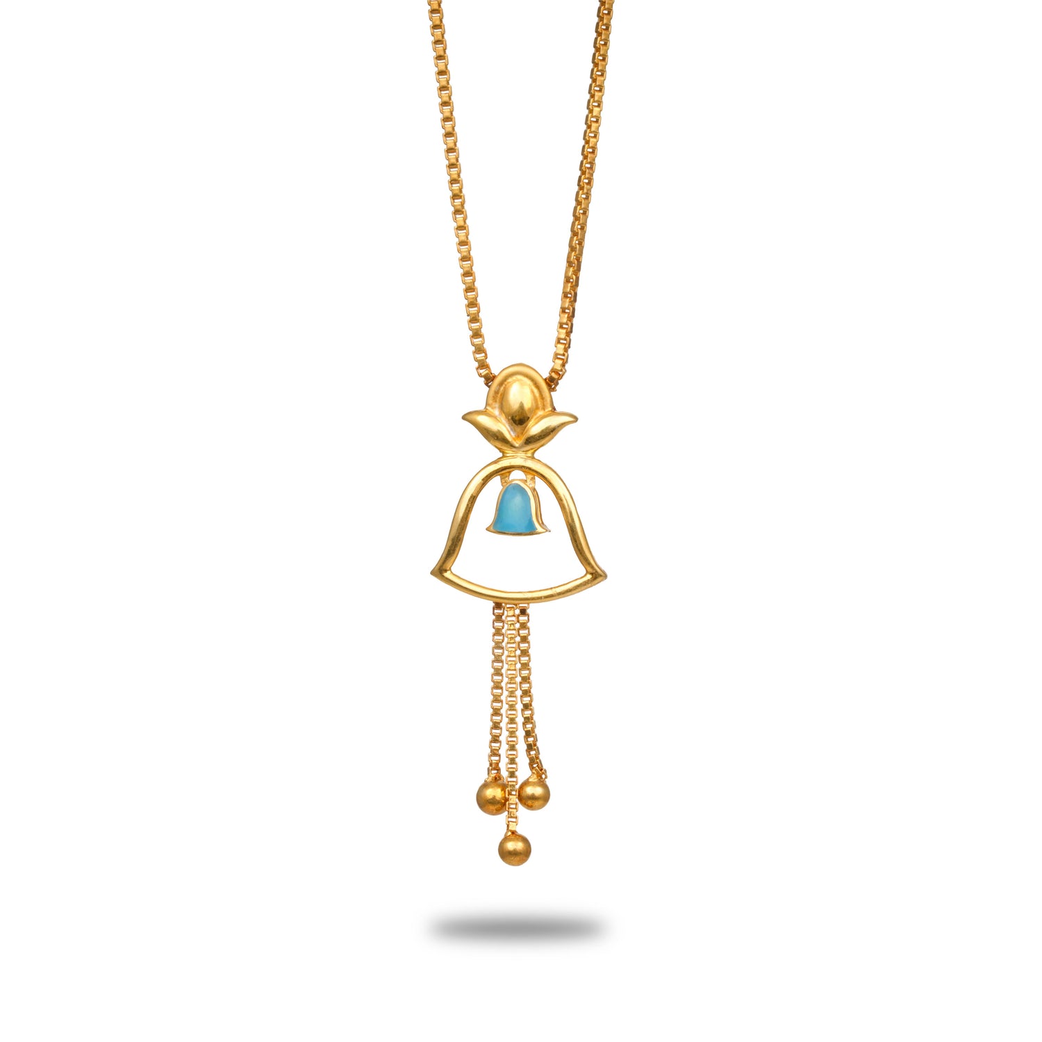 Celeste bell silver chain with earring – 966-00039