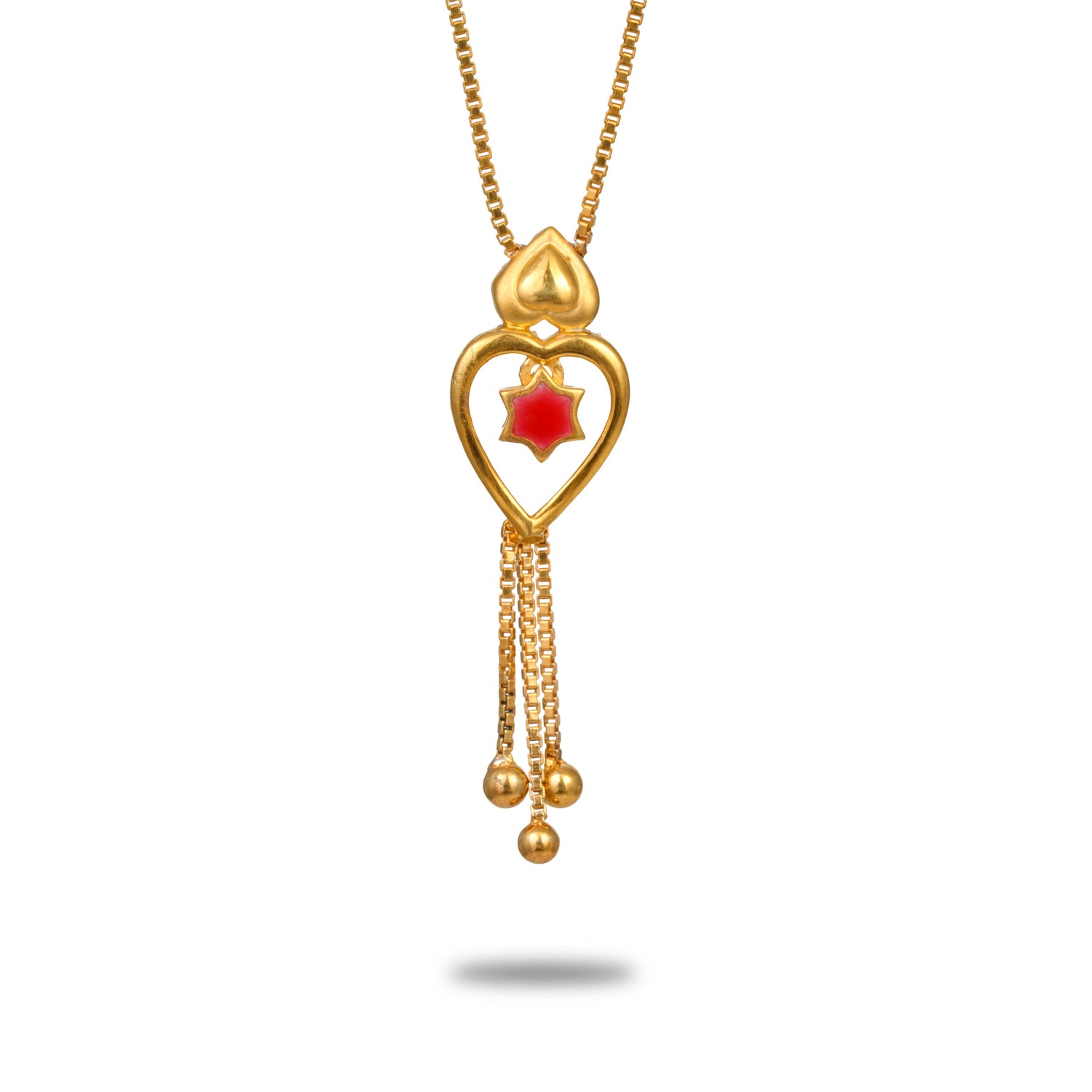 Scarlet astra silver chain with earring radiant gold finish – 966-00041
