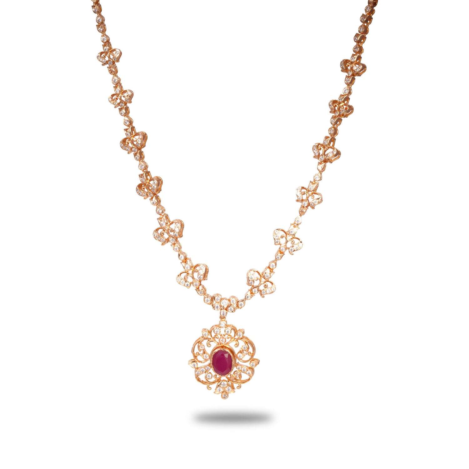 Ruby Halo Elegance Set