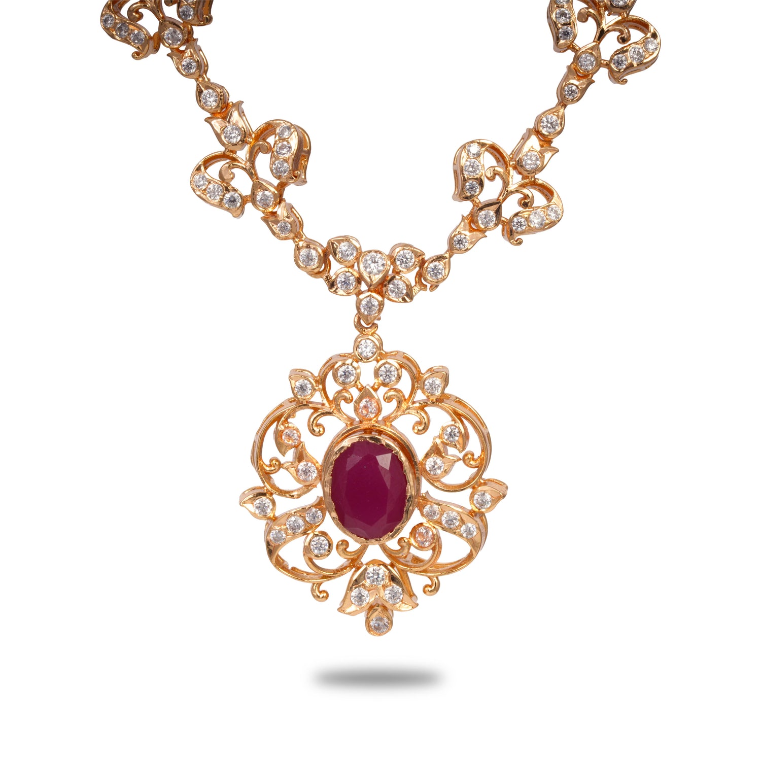 Ruby Halo Elegance Set