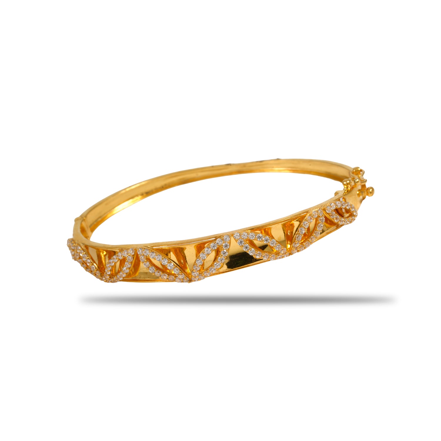 Regalia spark radiant zircon silver bracelet radiant gold finish – 417-00221