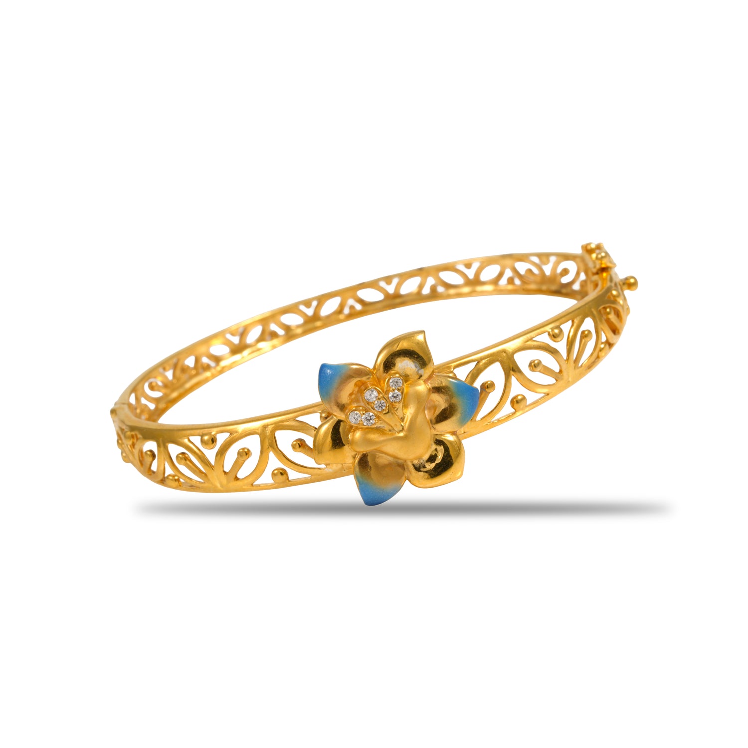 Azure grace radiant zircon silver bracelet radiant gold finish – 417-00235
