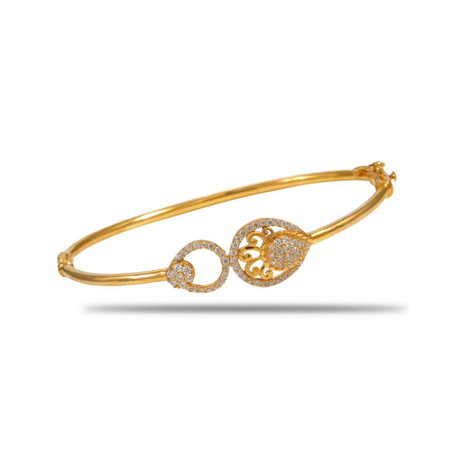 Aurivelle crystal crest bracelet zircon silver bracelet radiant gold finish – 417-00179