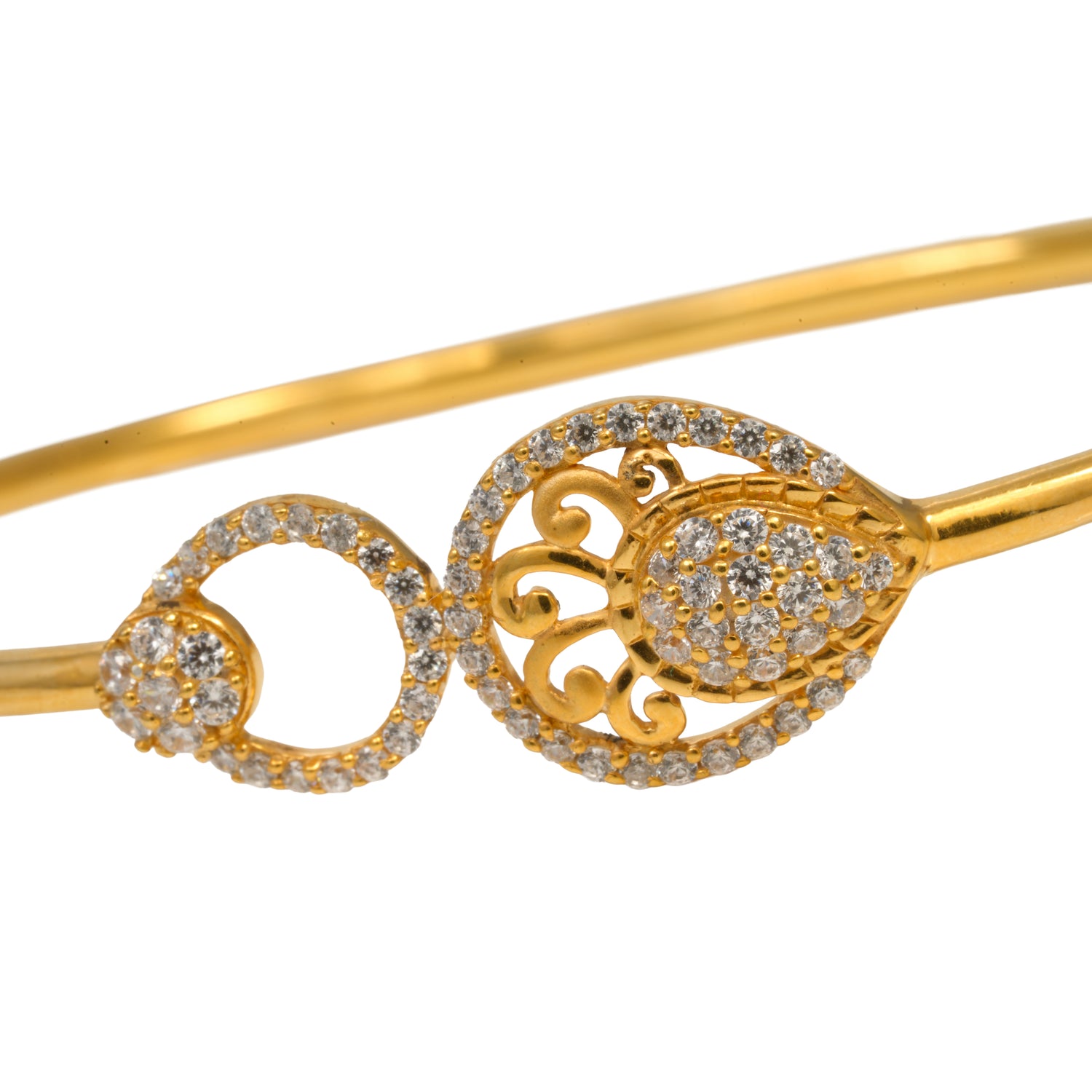 Aurivelle crystal crest bracelet zircon silver bracelet radiant gold finish – 417-00179