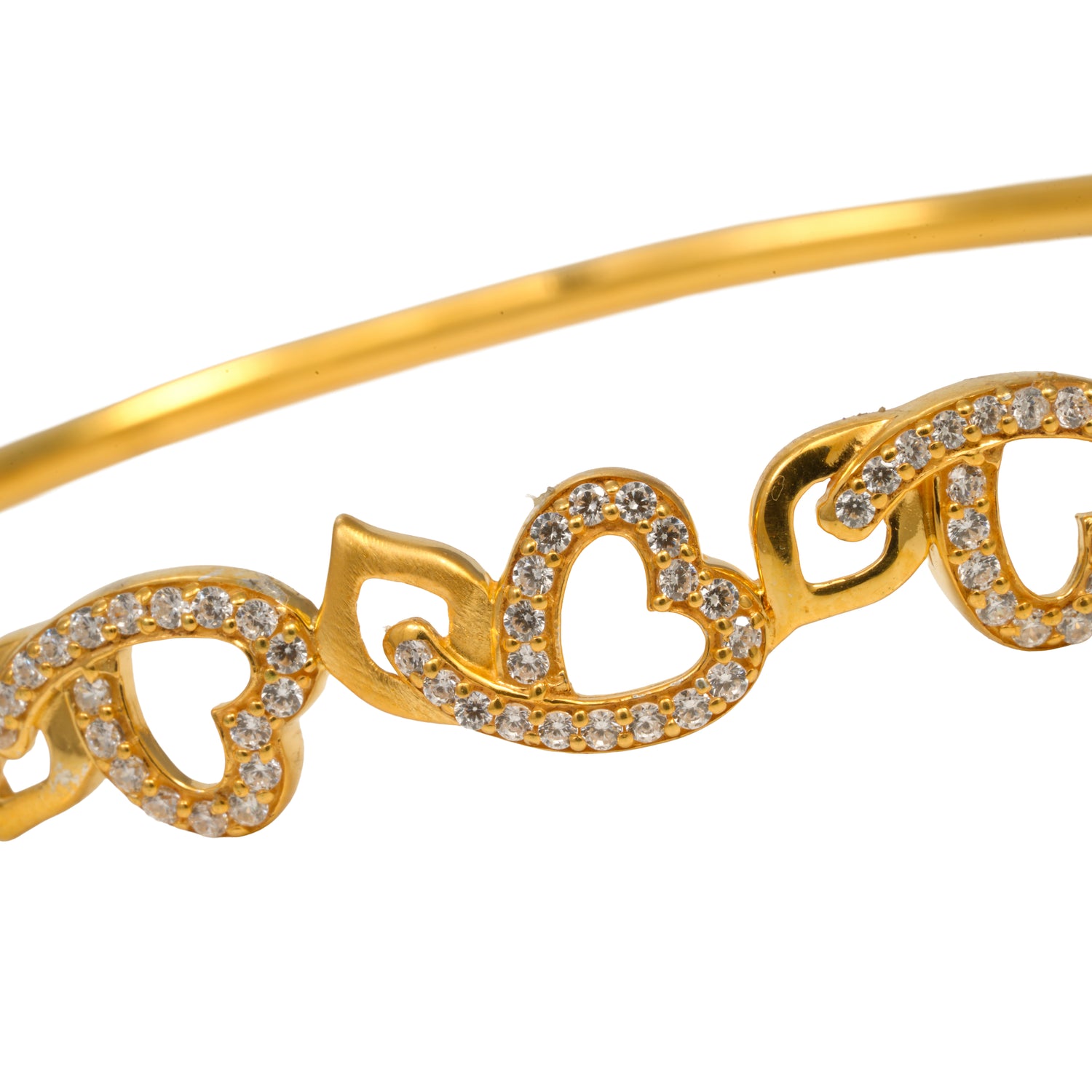Elanora heartleaf zircon silver bracelet radiant gold finish – 417-00182