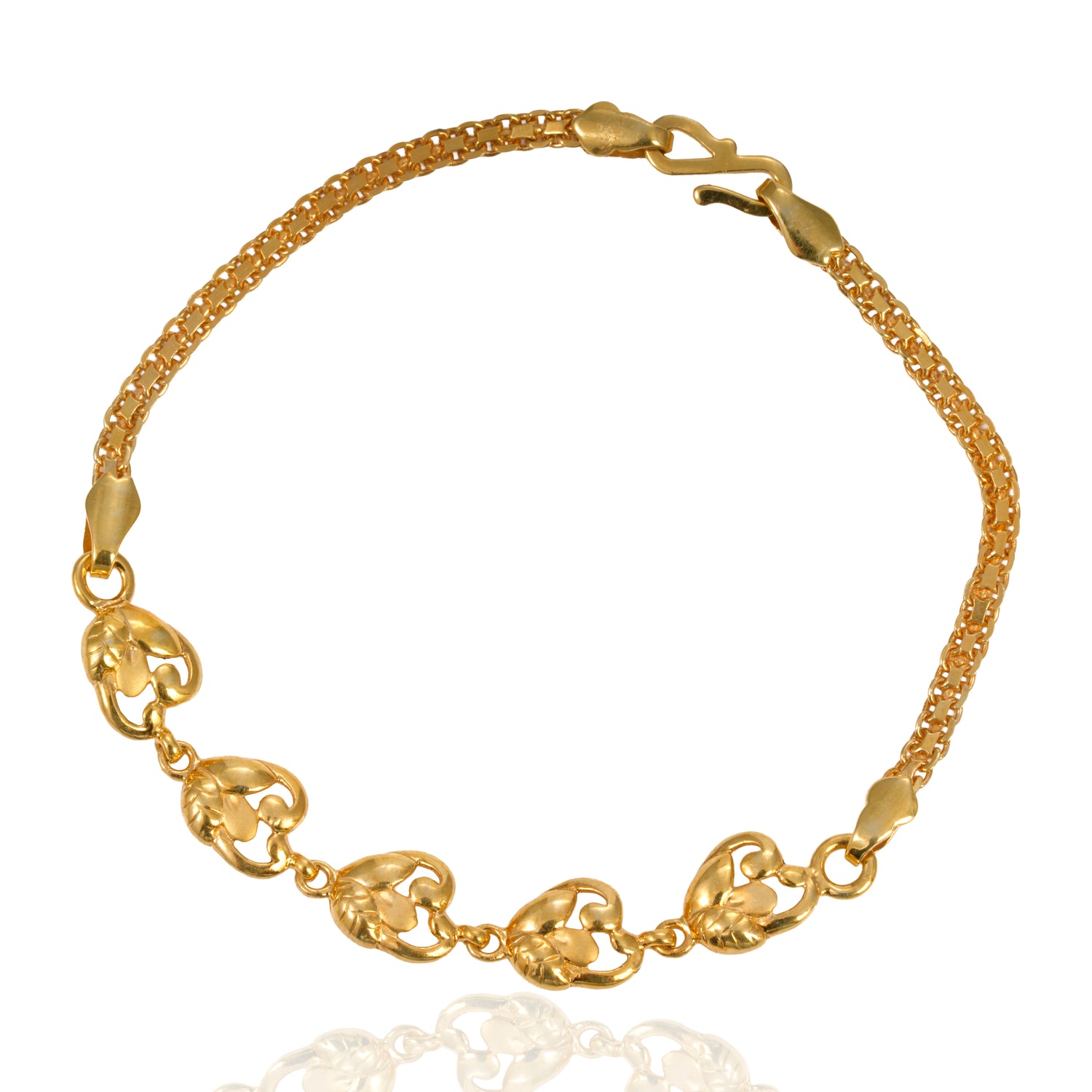 Zarelle link luxe bracelet silver bracelet radiant gold finish – 417-00139