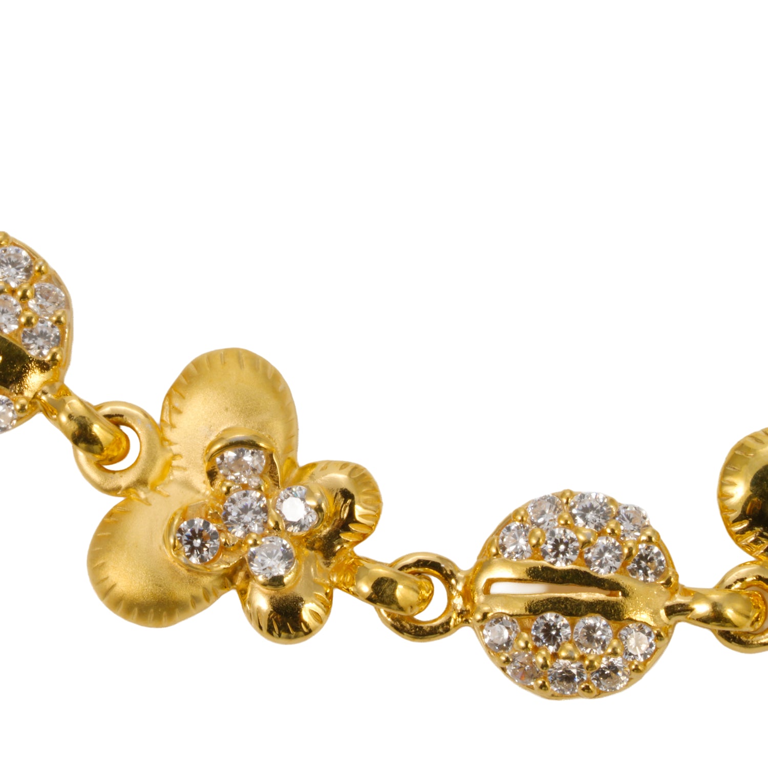 Florenza butterfly radiance zircon silver bracelet radiant gold finish – 417-00162