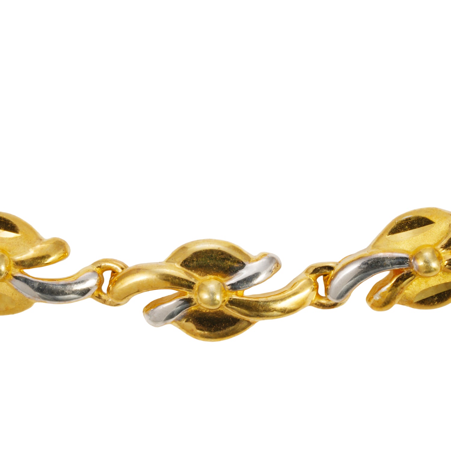 Auriselle dual gold elegance silver bracelet radiant gold finish – 417-00071