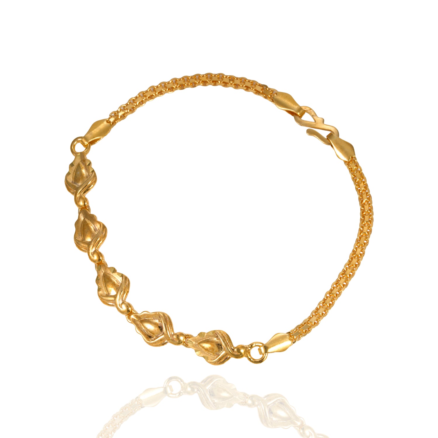 Aurielle pure gold elegance zircon silver bracelet radiant gold finish – 417-00076