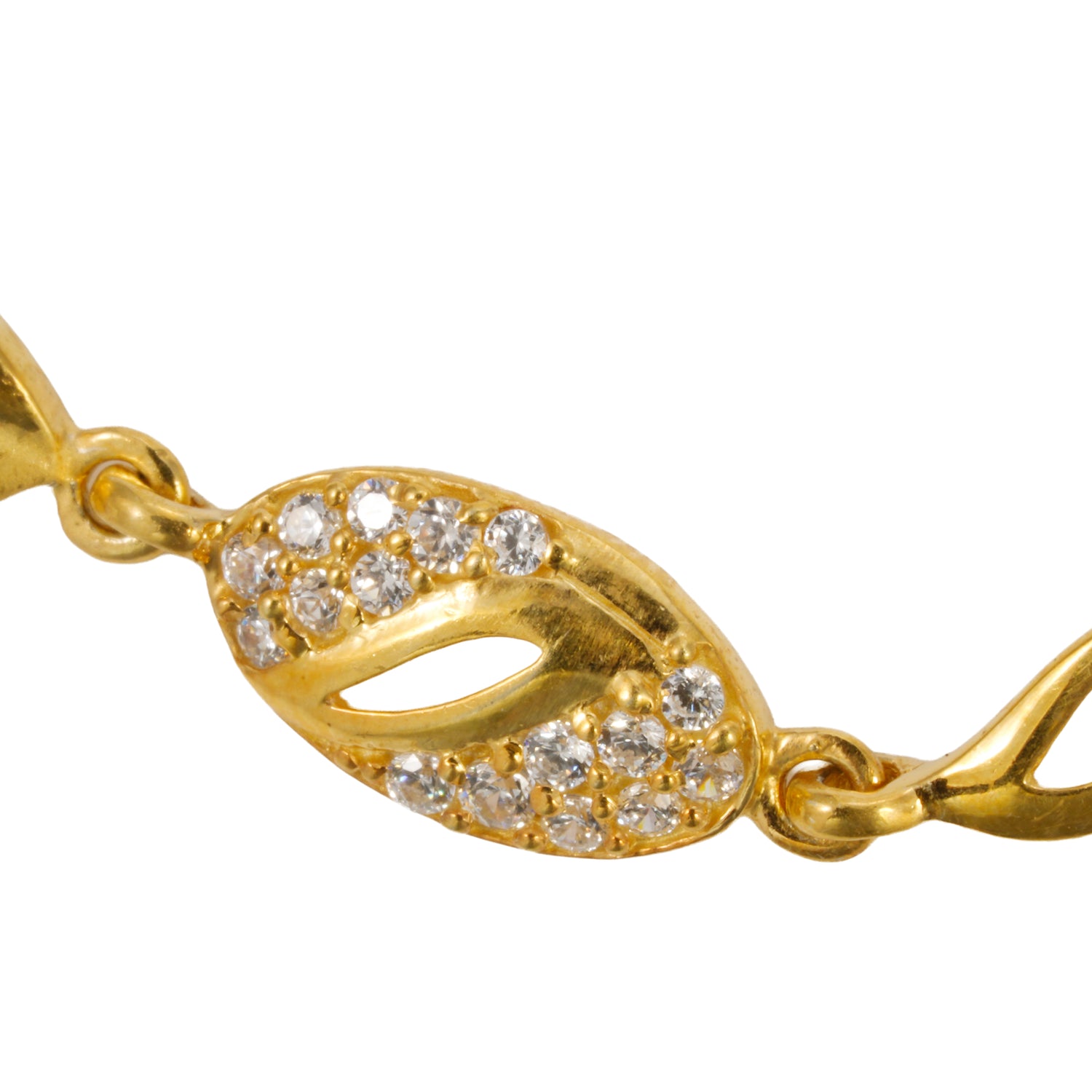 Lumiere white radiance zircon silver bracelet radiant gold finish – 417-00136