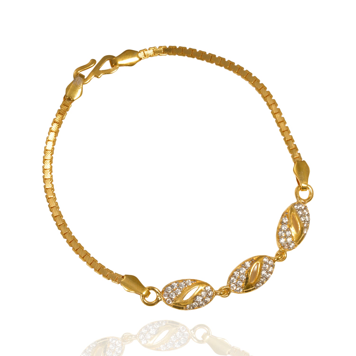 Celestara gem bracelet zircon silver bracelet radiant gold finish – 417-00120