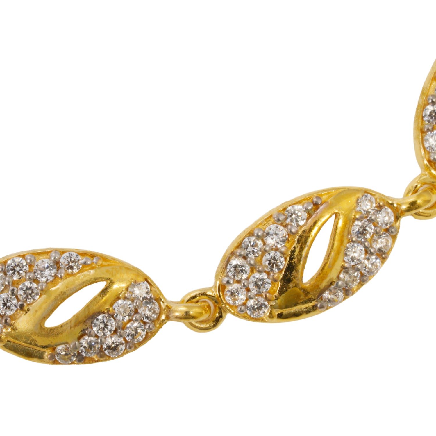 Celestara gem bracelet zircon silver bracelet radiant gold finish – 417-00120