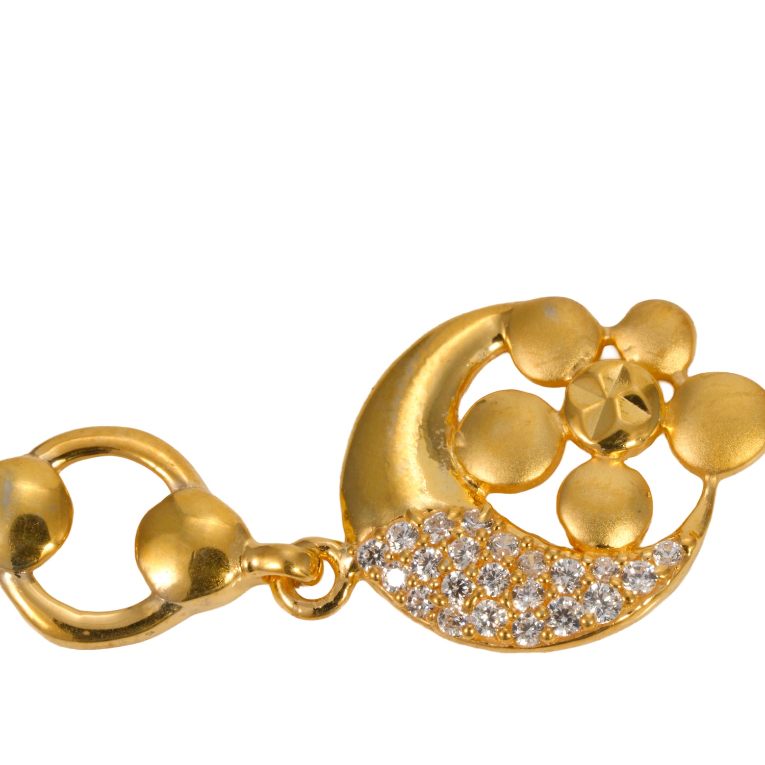 Lunaria spark bracelet zircon silver bracelet radiant gold finish – 417-00059