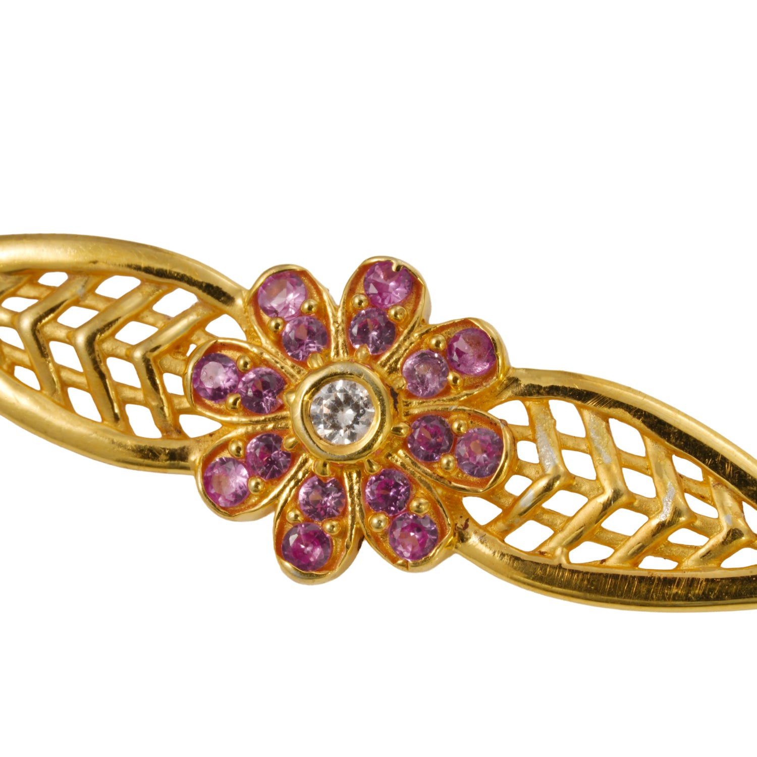 Rosvelia gemstone bracelet zircon silver bracelet radiant gold finish – 417-00144