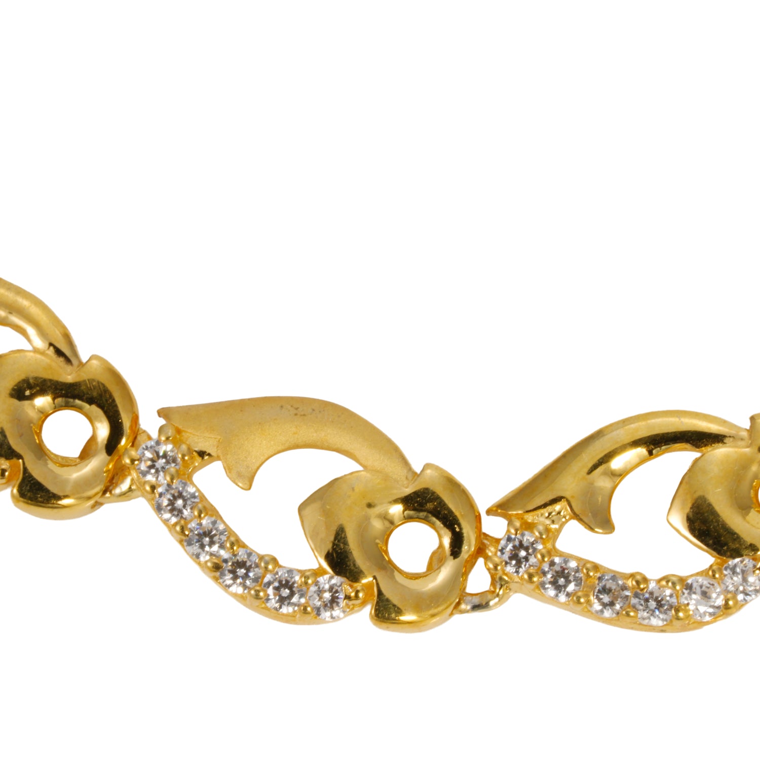 Isolena shine bracelet zircon silver bracelet radiant gold finish – 417-00080
