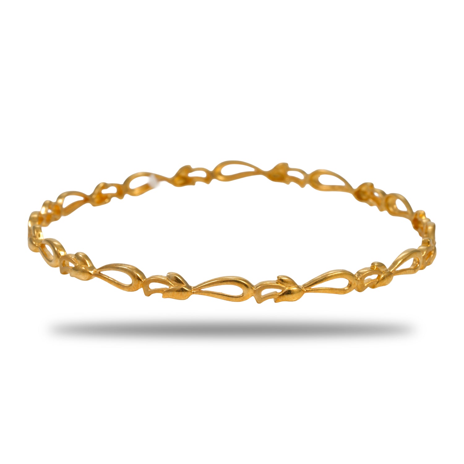Harini Regal Infusion Silver Zircon Bangles Radiant Gold Finish – 419-01024