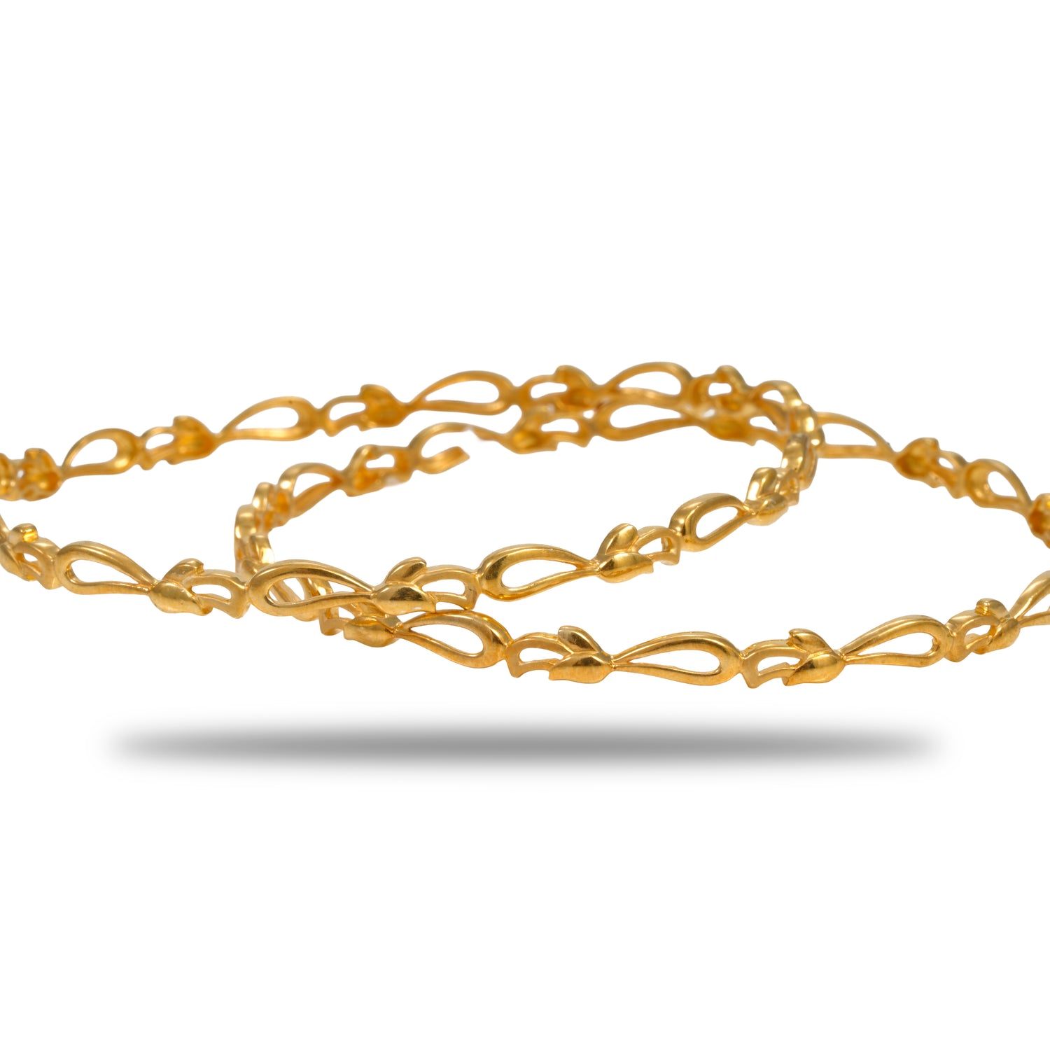 Harini Regal Infusion Silver Zircon Bangles Radiant Gold Finish – 419-01024