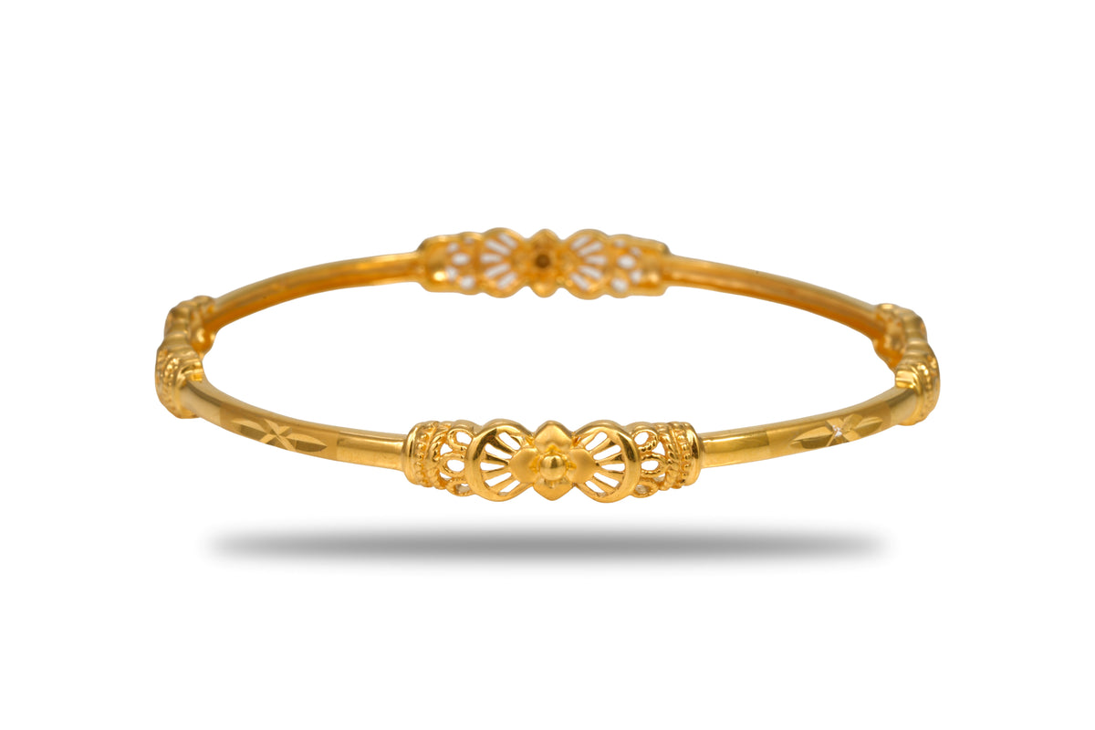 Thalira Edge 925 Silver Gold Plated Bangles