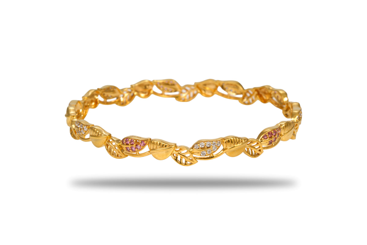 Lioren  925 Silver Gold Plated Bangle (SINGLE)
