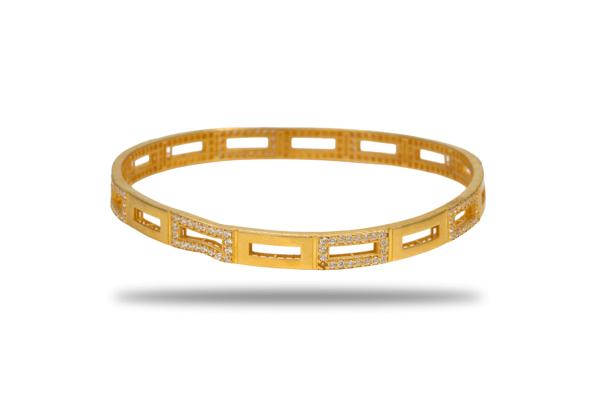 Orevian Glow 925 Silver Gold Plated Bangles