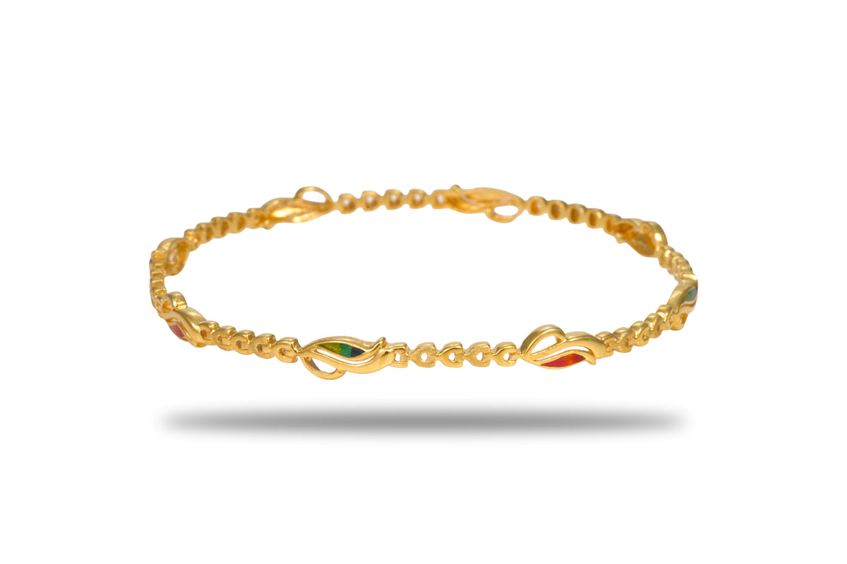 Zyphoria Aurex 925 Silver Gold Plated Bangles