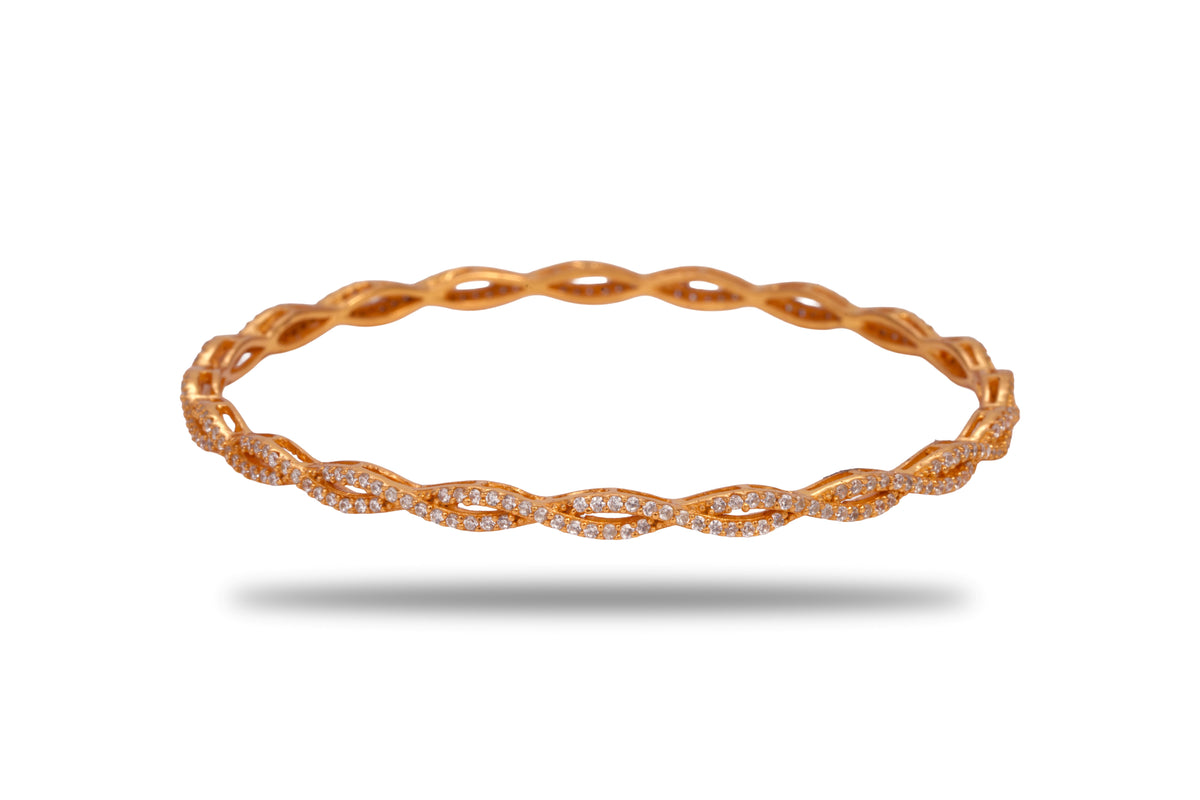 Oryzael Virelle 925 Silver Gold Plated Bangles