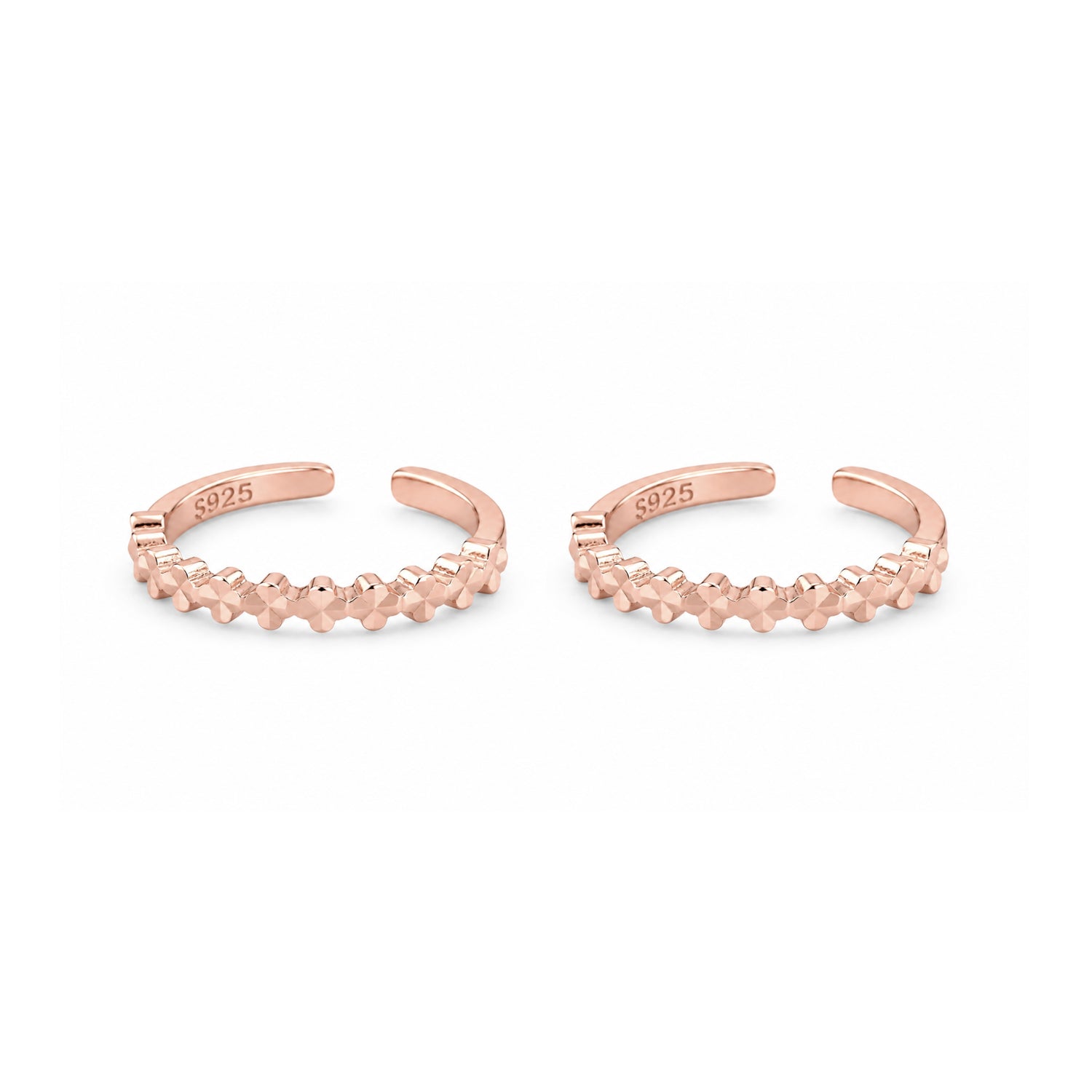 Sparkling Horizon Rose Gold Toe Ring