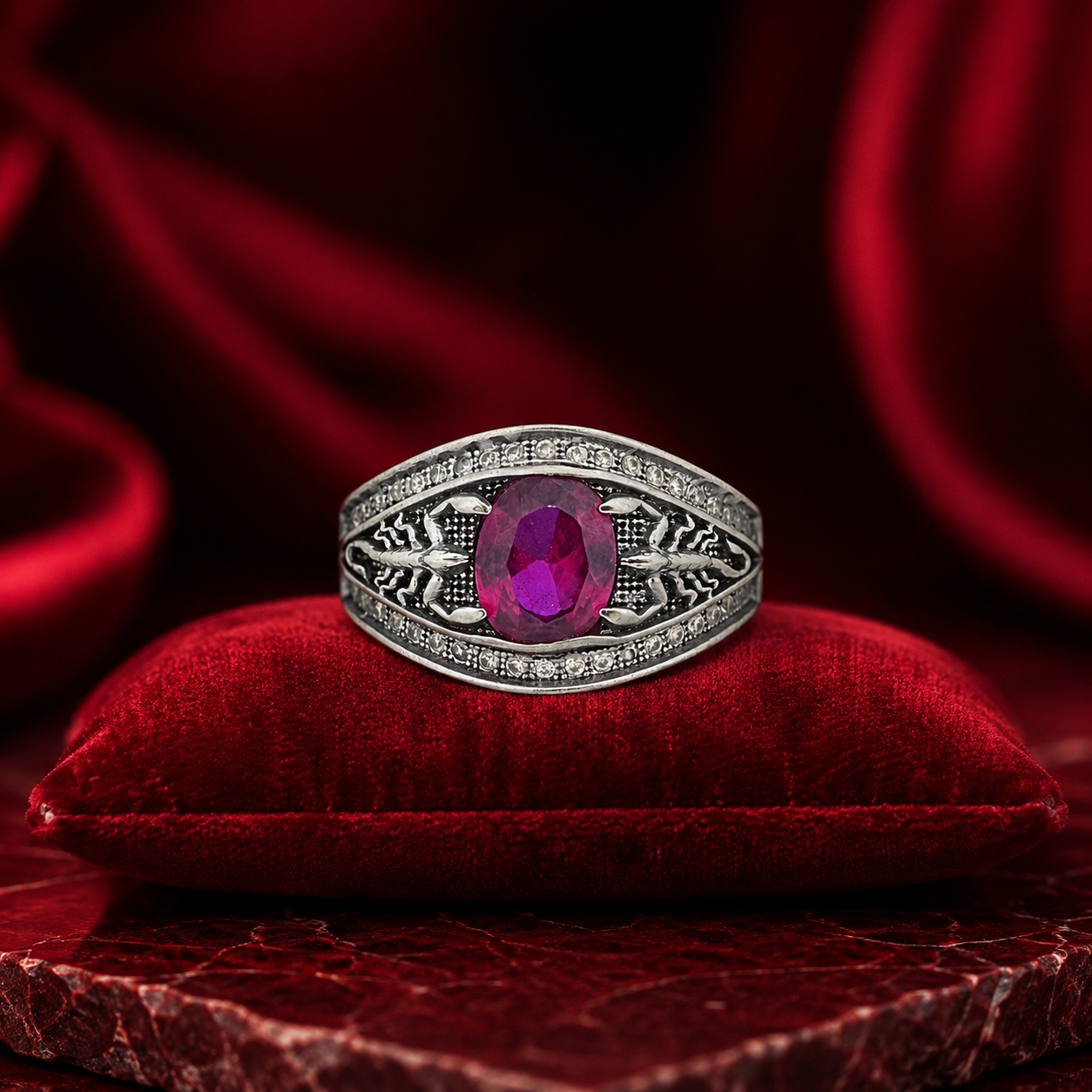 Blush Antique Bloom Ring