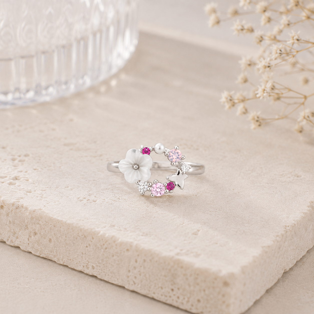 The Meadow Crown Flower Ring