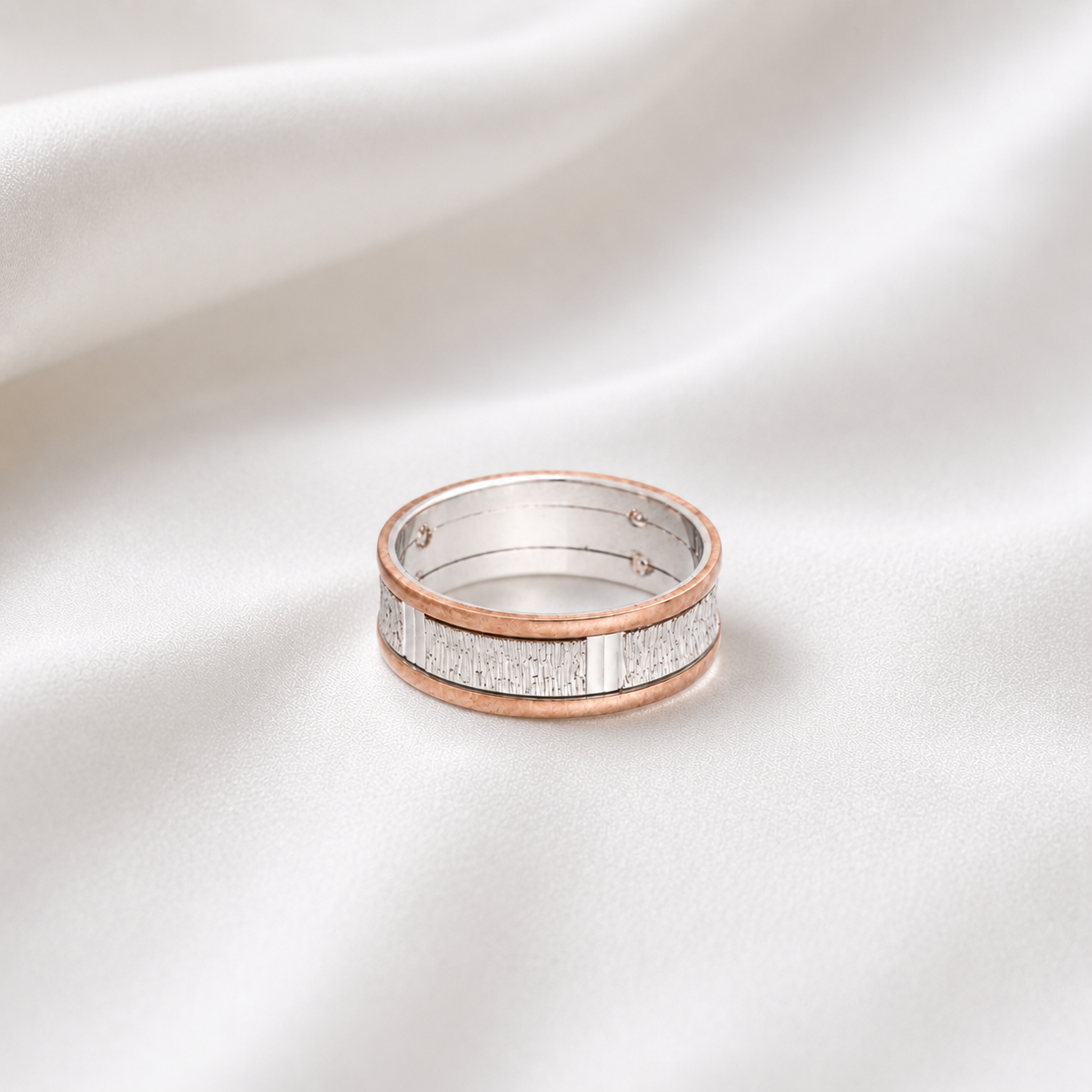 Rose Corner Halo Ring