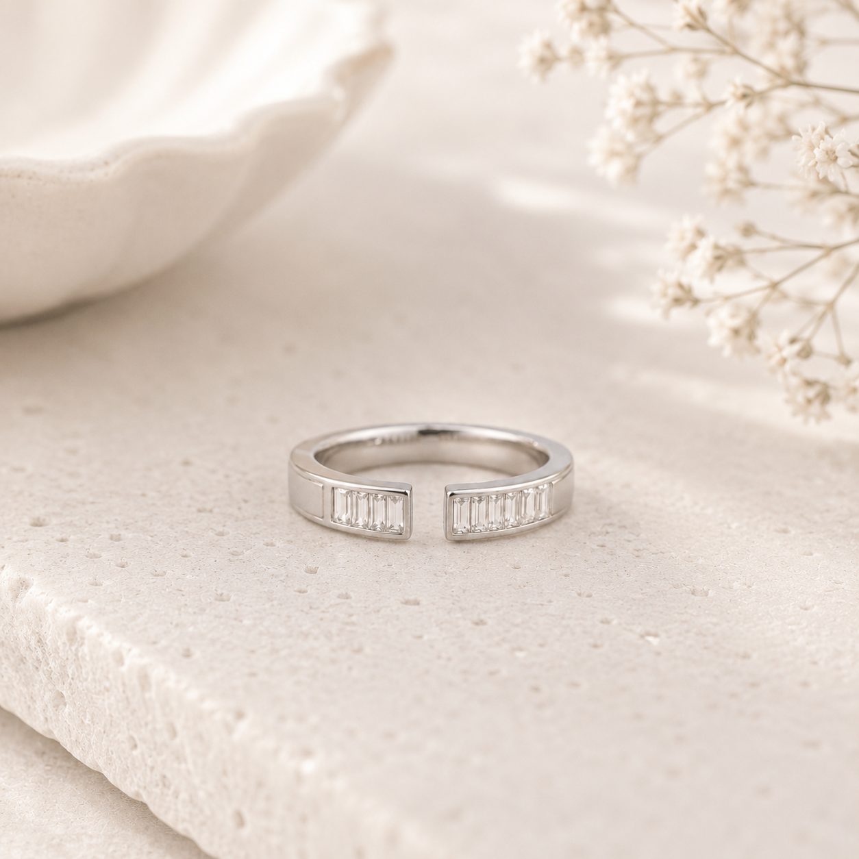 The Nexus Baguette Cuff Ring