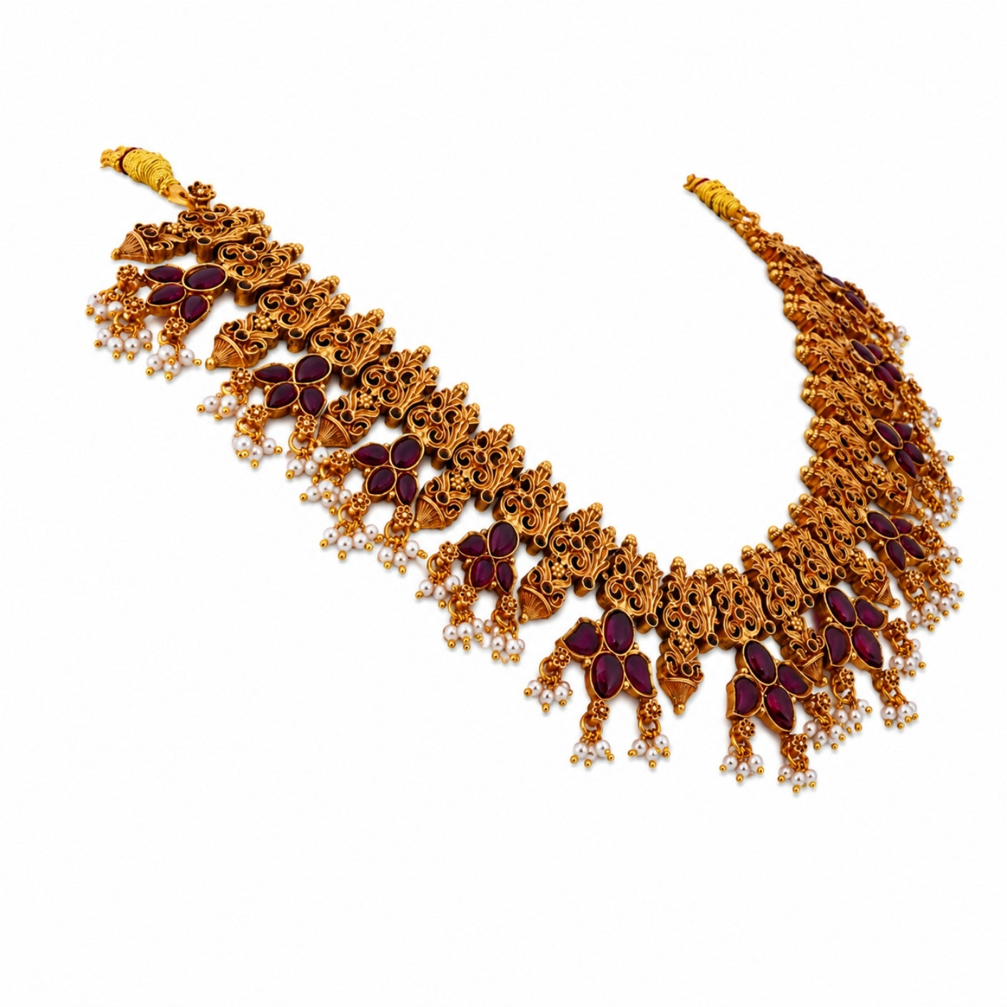 The Kalyani Kempu Nakshi Guttapusalu Choker